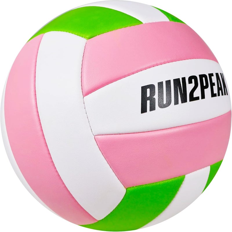RUN2PEAK Soft Touch Volleyball Ball Gifts for Teen Girls Kids Youth Team Beginners Durable Volleyballs for Outdoor Indoor Beach Pool Water Play Official Size 5 Training Practice Volley Ball - Image 2